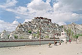 Ladakh - Tikse  Gompa built on a mountain spur 